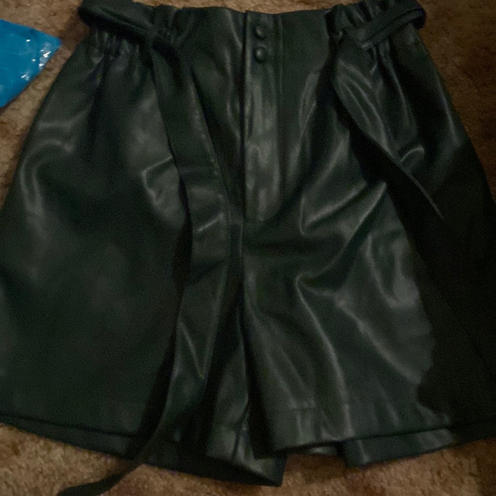 Pleather shorts